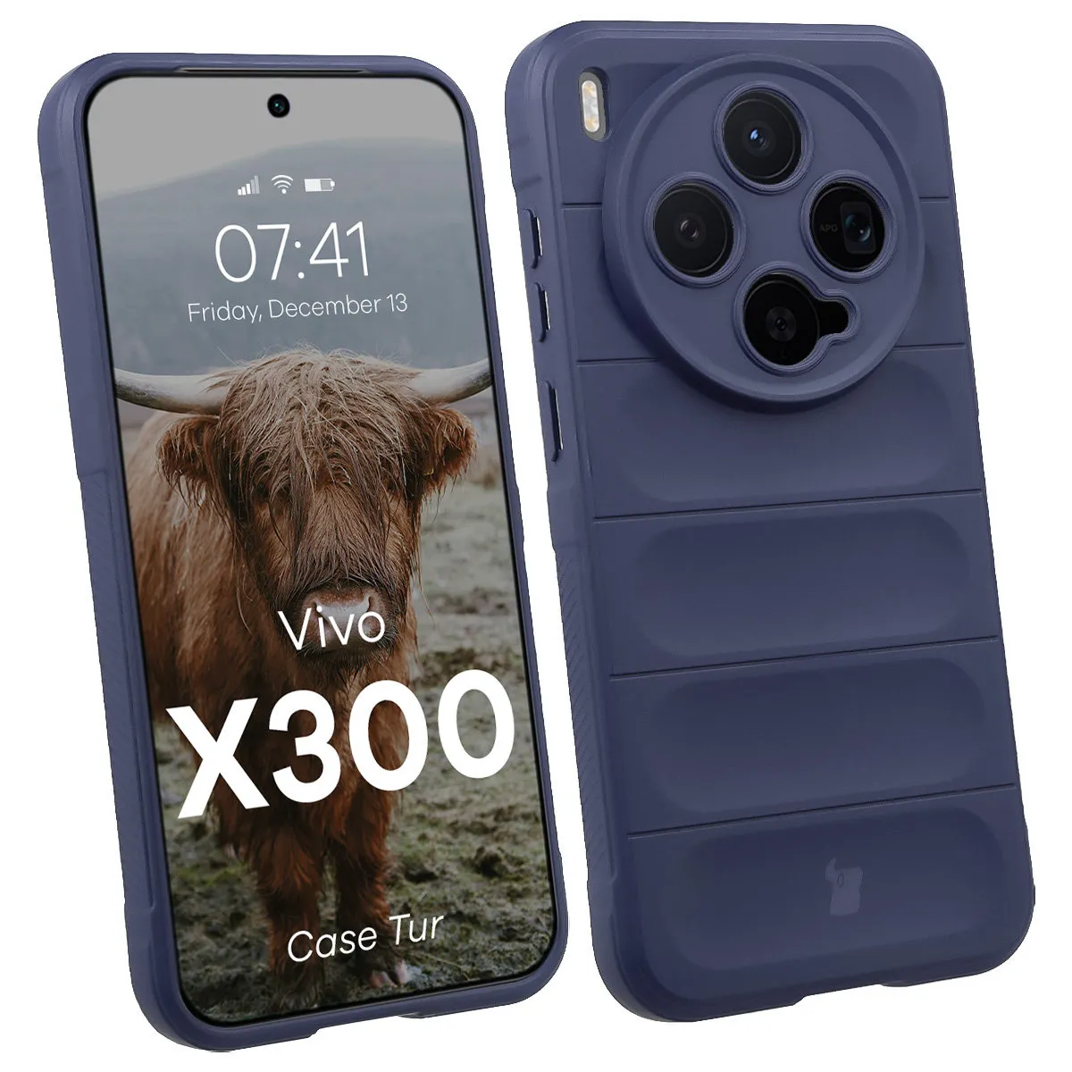 Etui Bizon Tur do Vivo X300 Granatowy