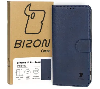 Etui Bizon Pocket do Apple iPhone 14 Pro Max Granatowy