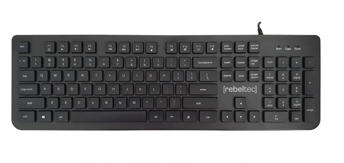 Klawiatura membranowa Rebeltec SOLIDERO Czarny