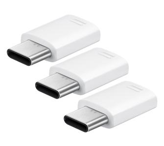 Adapter Samsung EE-GN930KW USB-C wtyk - Micro USB gniazdo (3-pak)