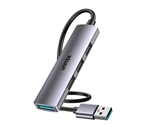 Unitek H1208CGY01 USB-A 4w1 1x 5 Gbps 3x 480 Mbps Szary