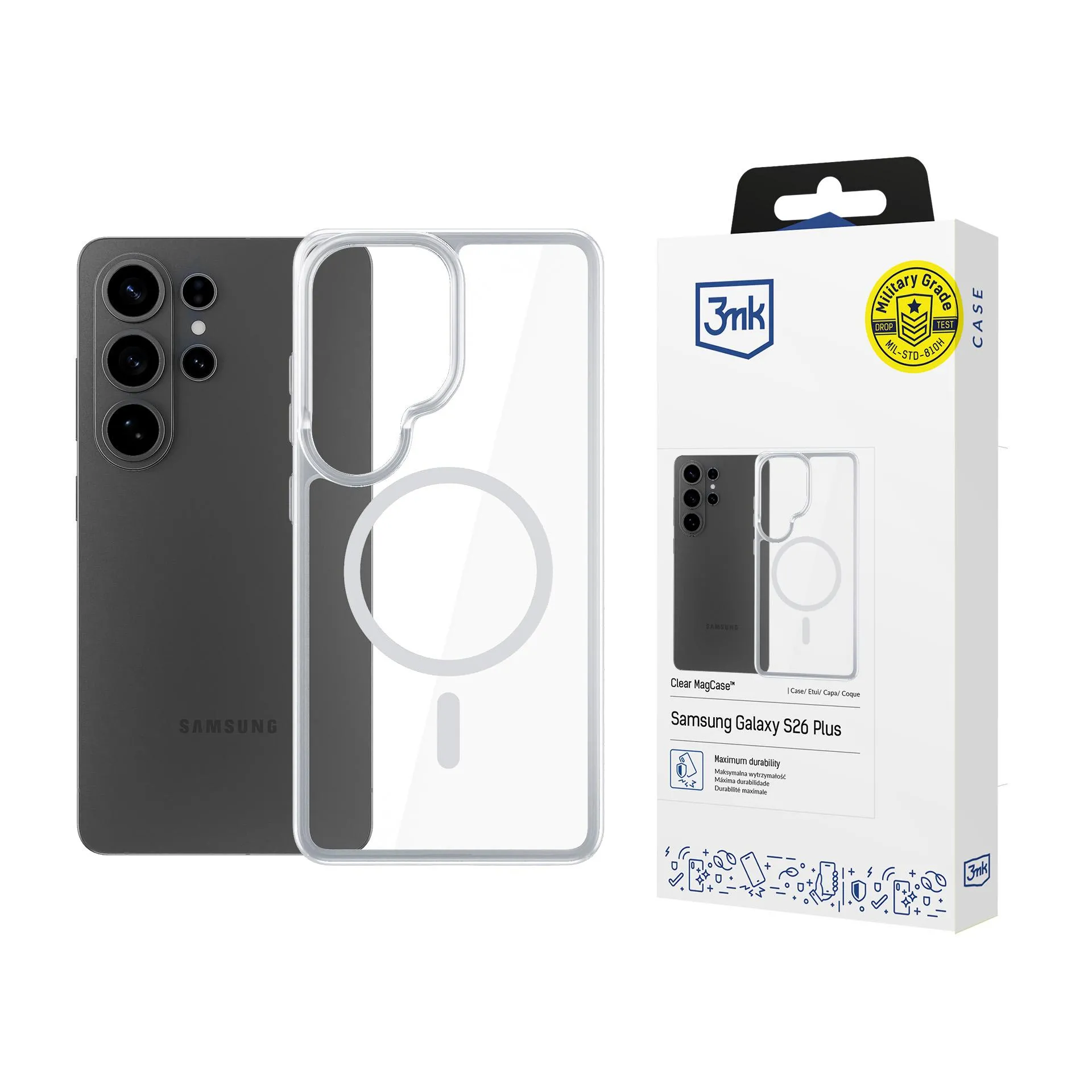 Etui 3mk Armor MagCase do Galaxy S26 Ultra Przezroczysty