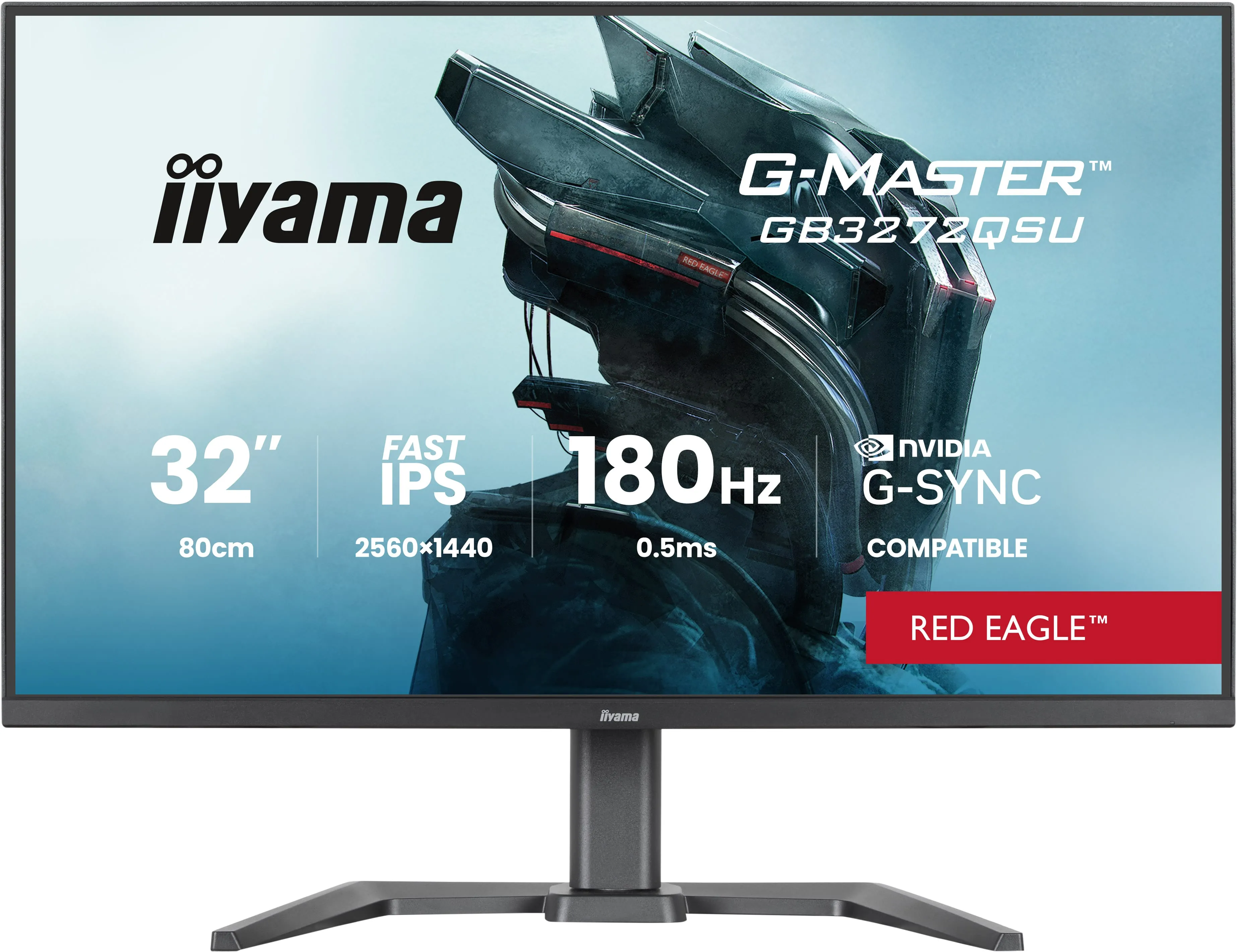 Monitor iiyama G-Master Red Eagle GB3272QSU-B1 31,5" 2K Fast IPS 180Hz 0,5ms MPRT Gamingowy