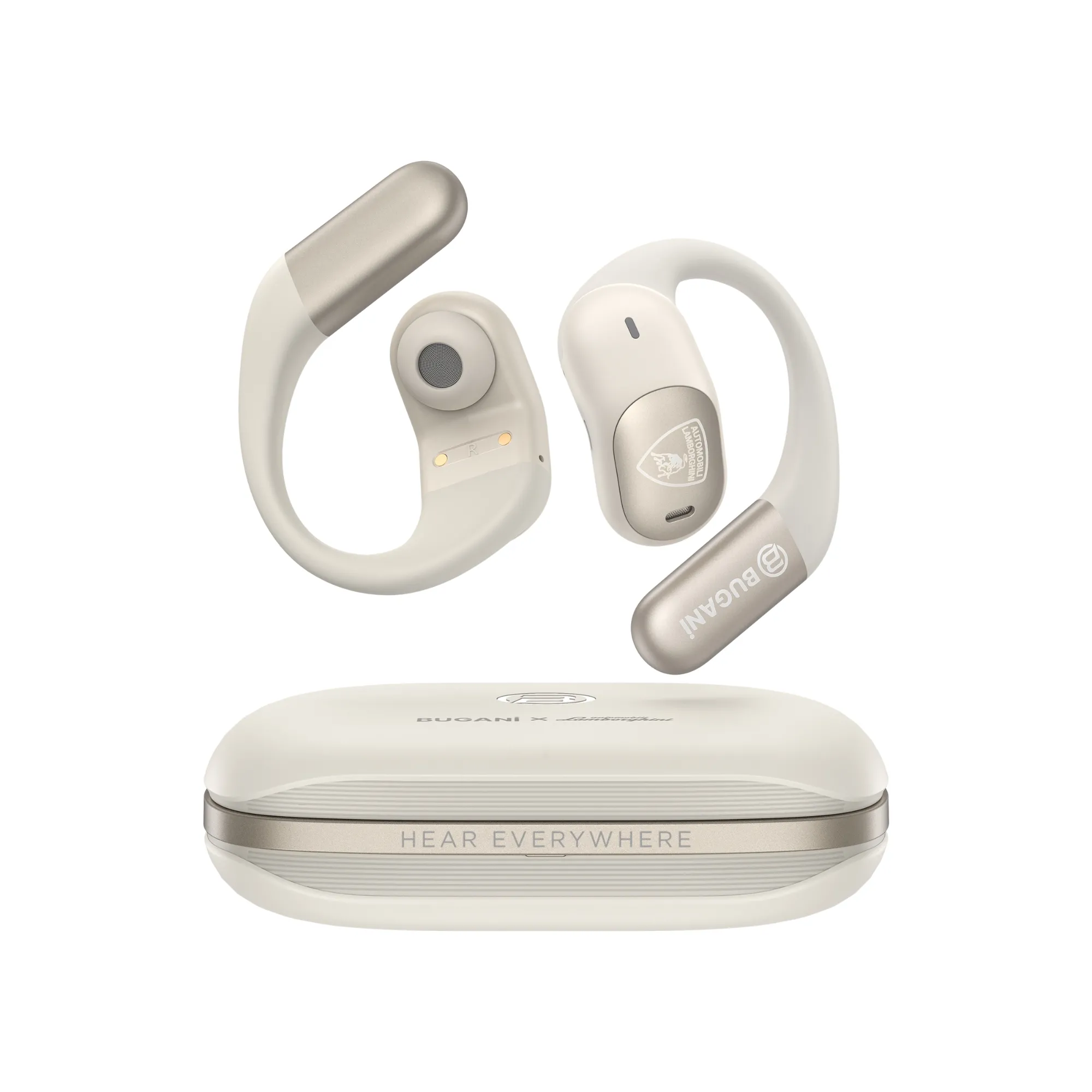 Słuchawki bezprzewodowe Bugani Free B15 Limited Edition Skin Przewodnictwo powietrzne Bluetooth 5.4 Beżowy