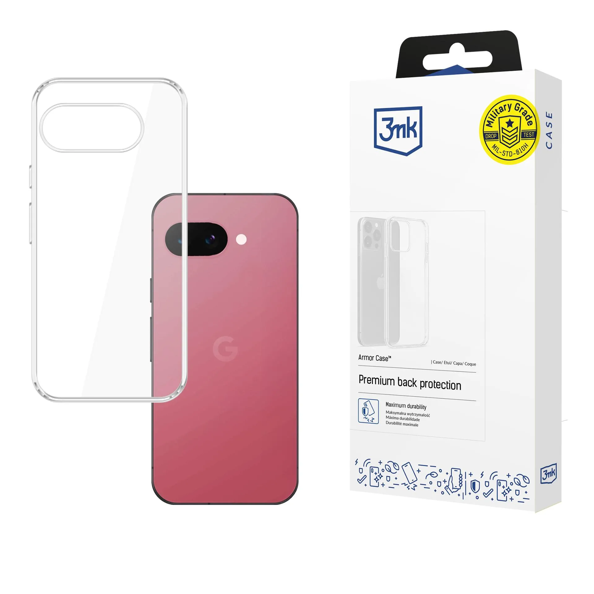 Etui 3mk Armor Case do Google Pixel 9A Przezroczysty