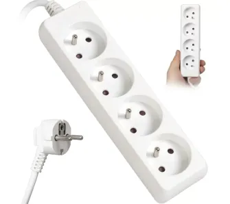 Przedłużacz Vayox VA0306-1,5 4 gniazda 1,5m Biały