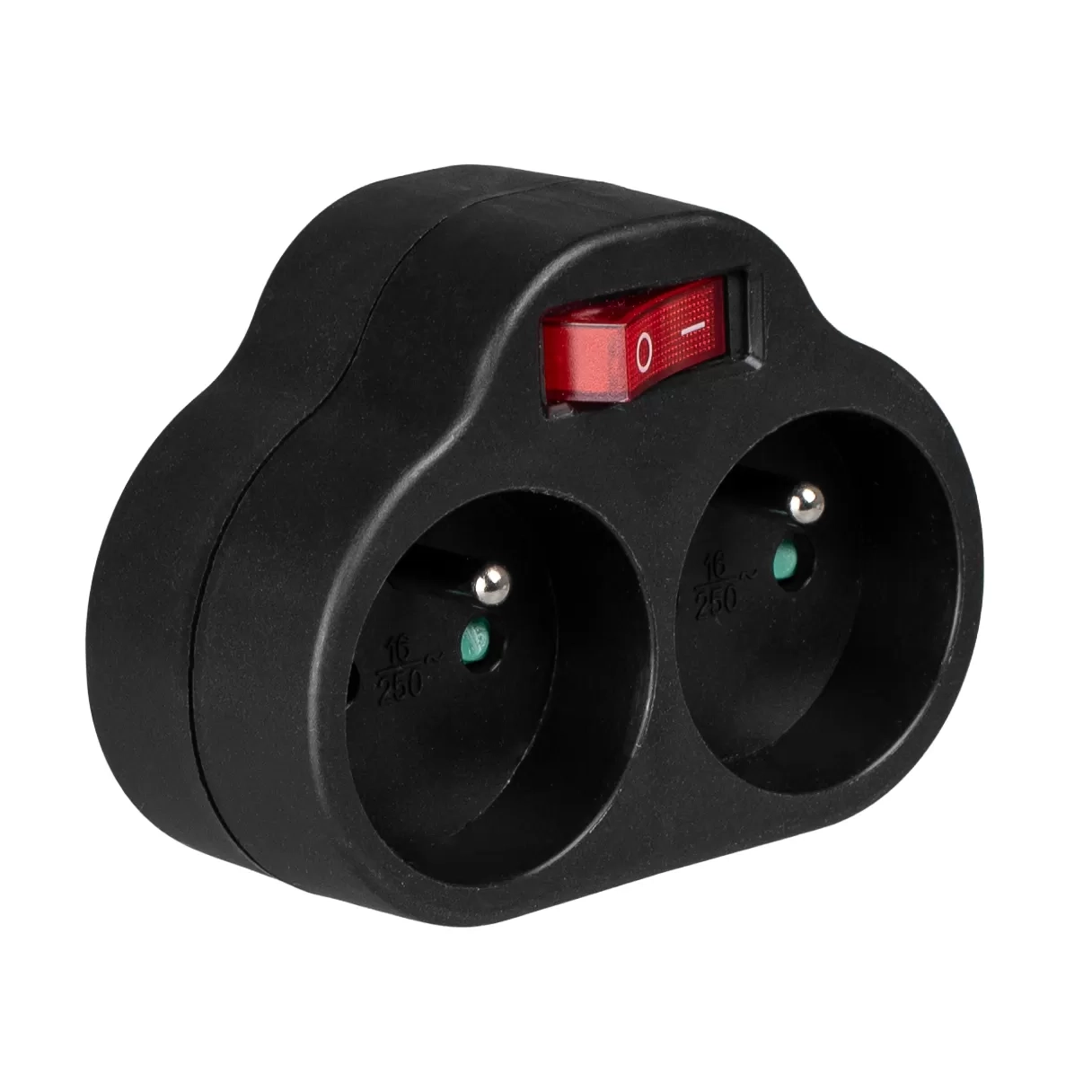 Rozgałęziacz Vayox VA0356 2 gniazda Czarny