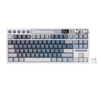 Klawiatura mechaniczna Royal Kludge RK-M87 Ocean Blue Beige Switch Biało-Niebieski