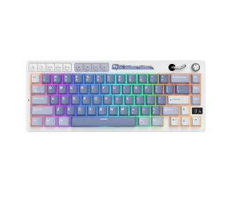 Klawiatura mechaniczna Royal Kludge RK-M65 Ocean Blue Cream Switch Biało-Niebieski