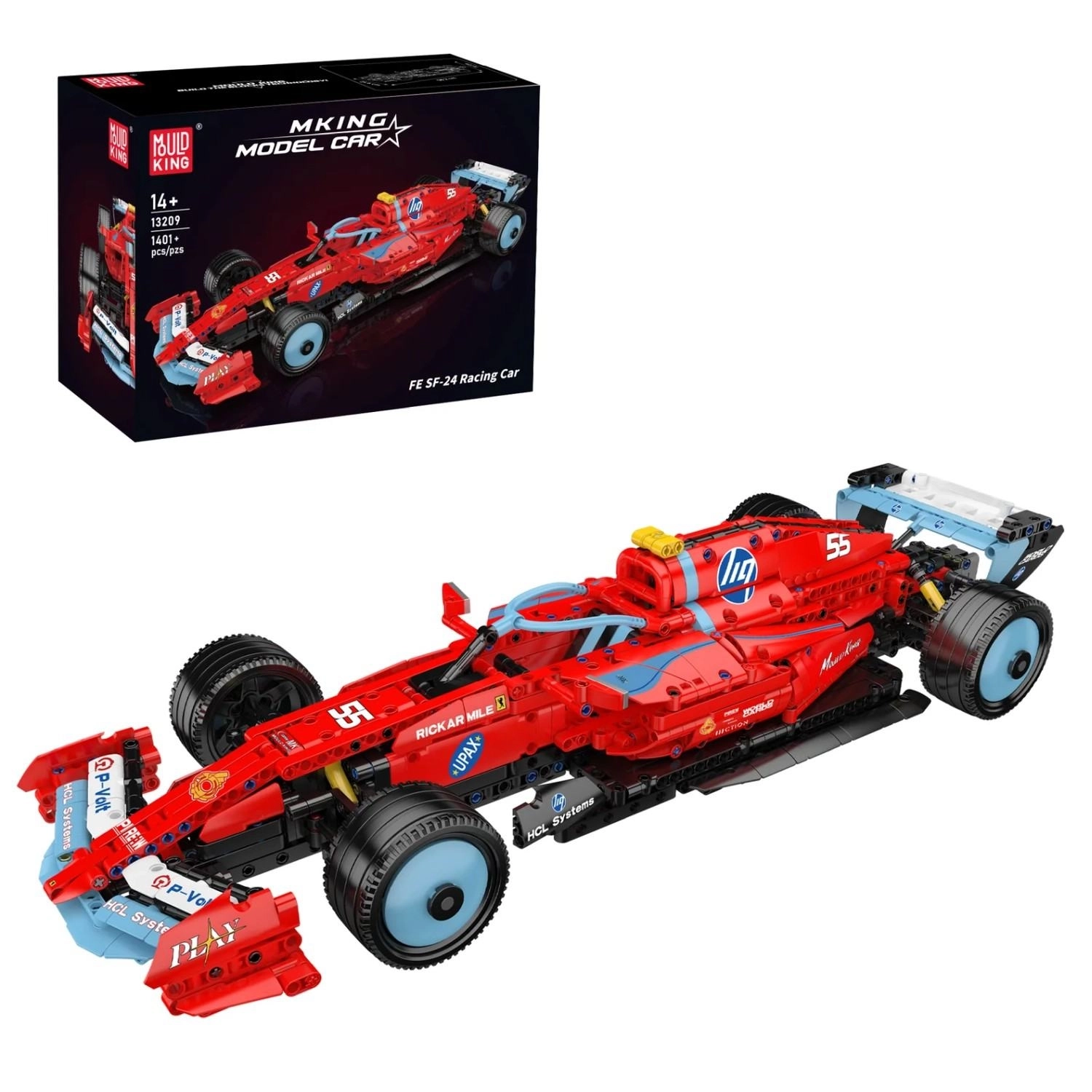 Klocki Mould King SF-24 Racing Car 13209 Zestaw klocków z 1401 elementów
