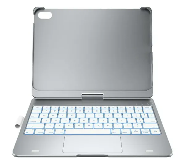 Typecase Flexbook Touch z klawiaturą do iPad 11" (A16) 2025 / iPad 10.9" 2022 Srebrny