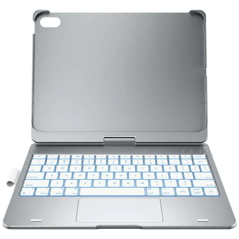 Etui na tablet Typecase Flexbook Touch z klawiaturą do iPad 11" (A16) 2025 / iPad 10.9" 2022 Srebrny