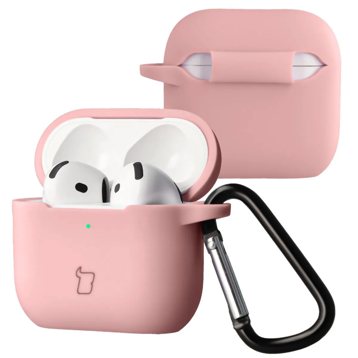 Etui na słuchawki Bizon Case Headphone Silicone do Airpods 4 Jasnoróżowy