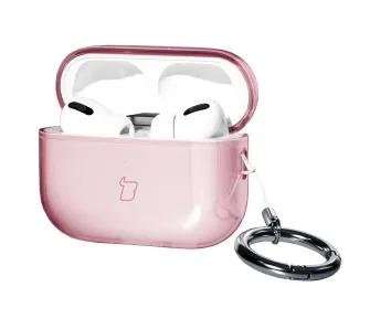 Etui na słuchawki Bizon Case Headphone Clear do AirPods Pro 3 Przeźroczysty-Różowy