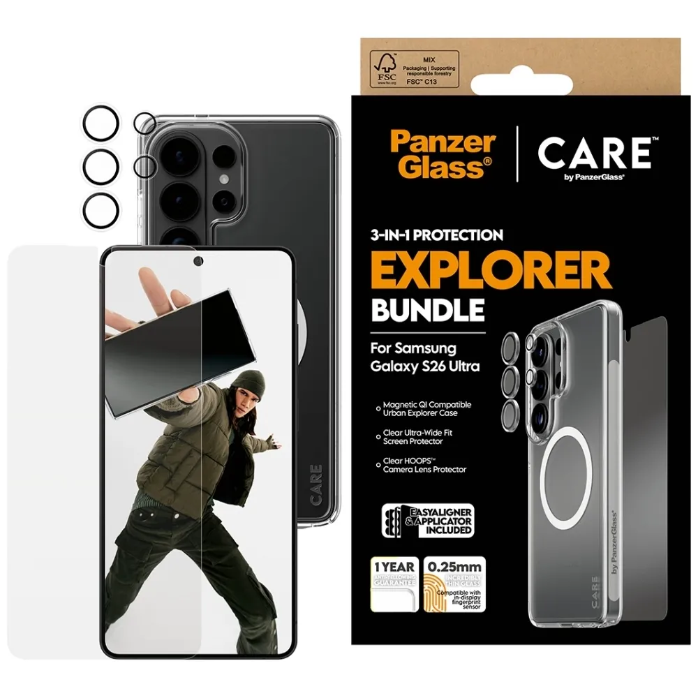 Zestaw ochronny PanzerGlass 3w1 Etui+Szkło+Lens do Galaxy S26 Ultra