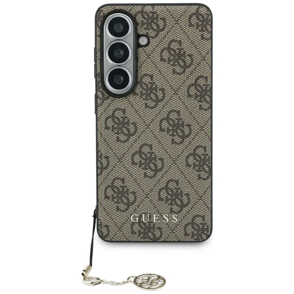 Etui Guess 4G Classic Logo Charm MagSafe do Galaxy S26 Brązowy