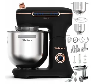 Webber Futura XEF-900 1800W Maszynka do mielenia Przystawka do tarcia i krojenia Czarny