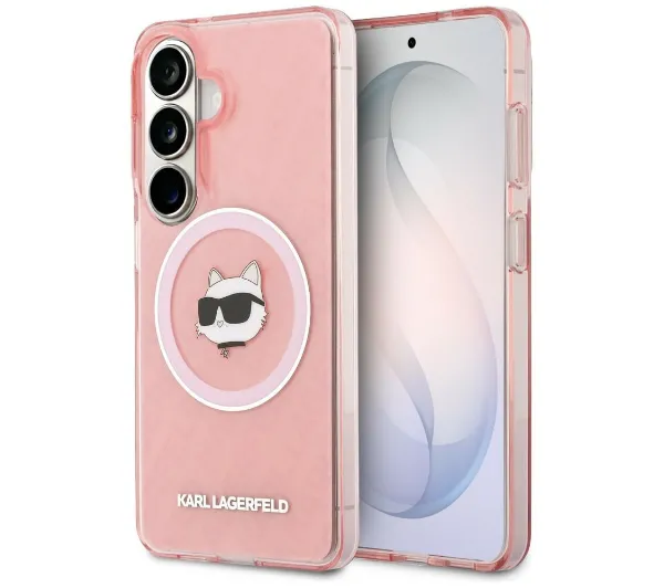 Karl Lagerfeld IML Repeated Choupette MagSafe do Galaxy S26 Różowy