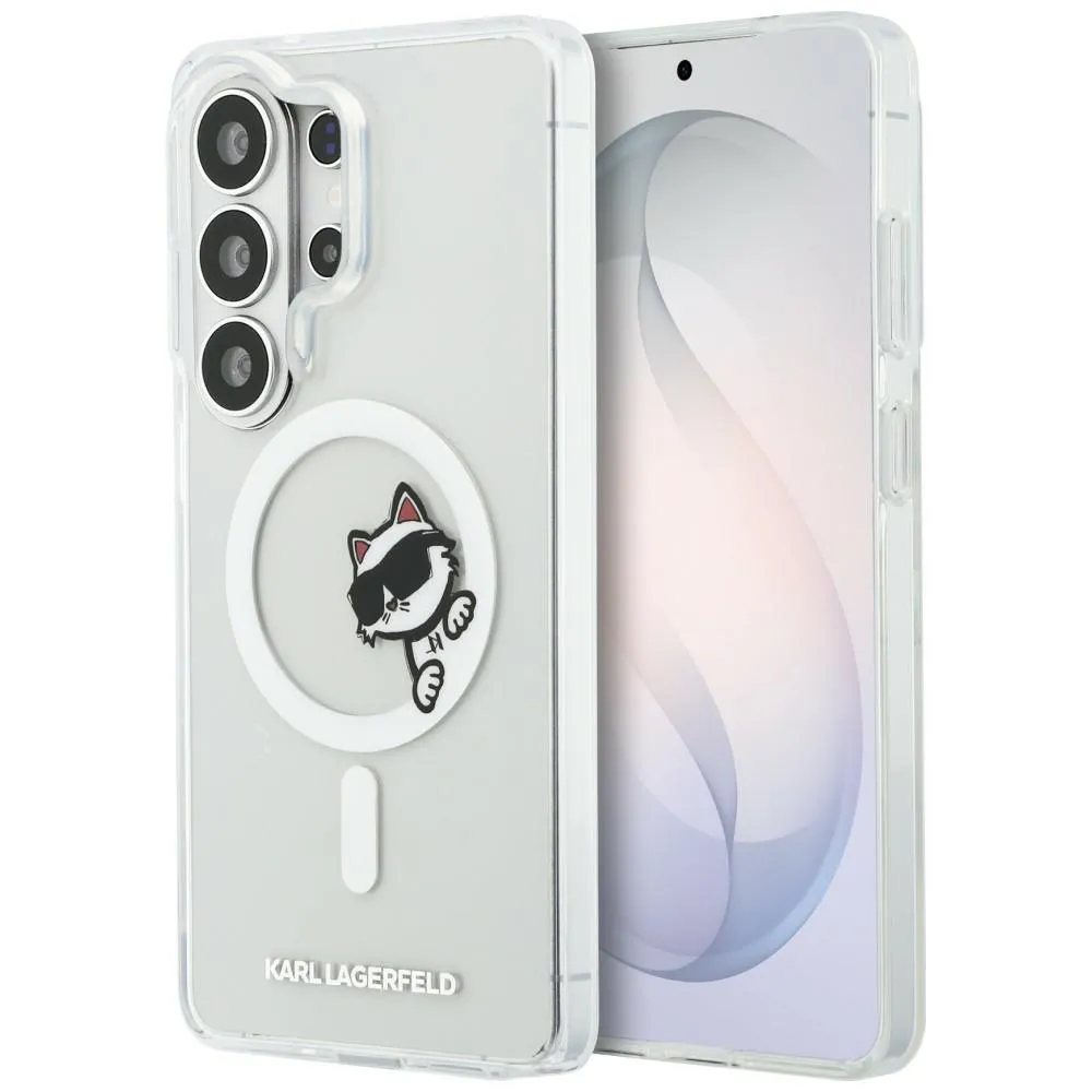 Etui Karl Lagerfeld IML Peekaboo Choupette MagSafe do Galaxy S26 Ultra Przezroczysty