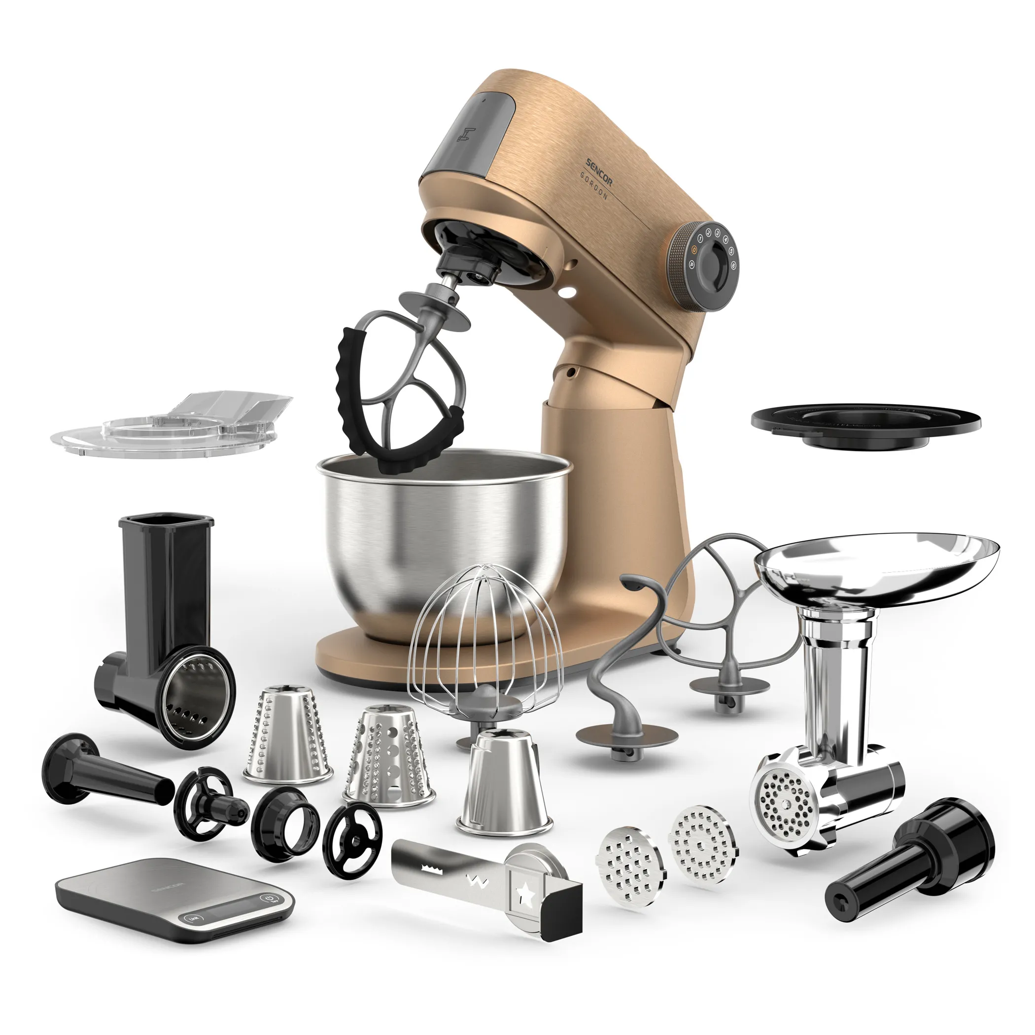 Robot planetarny Sencor STM 7630RS 1500W Maszynka do mielenia Przystawka do krojenia w kostkę