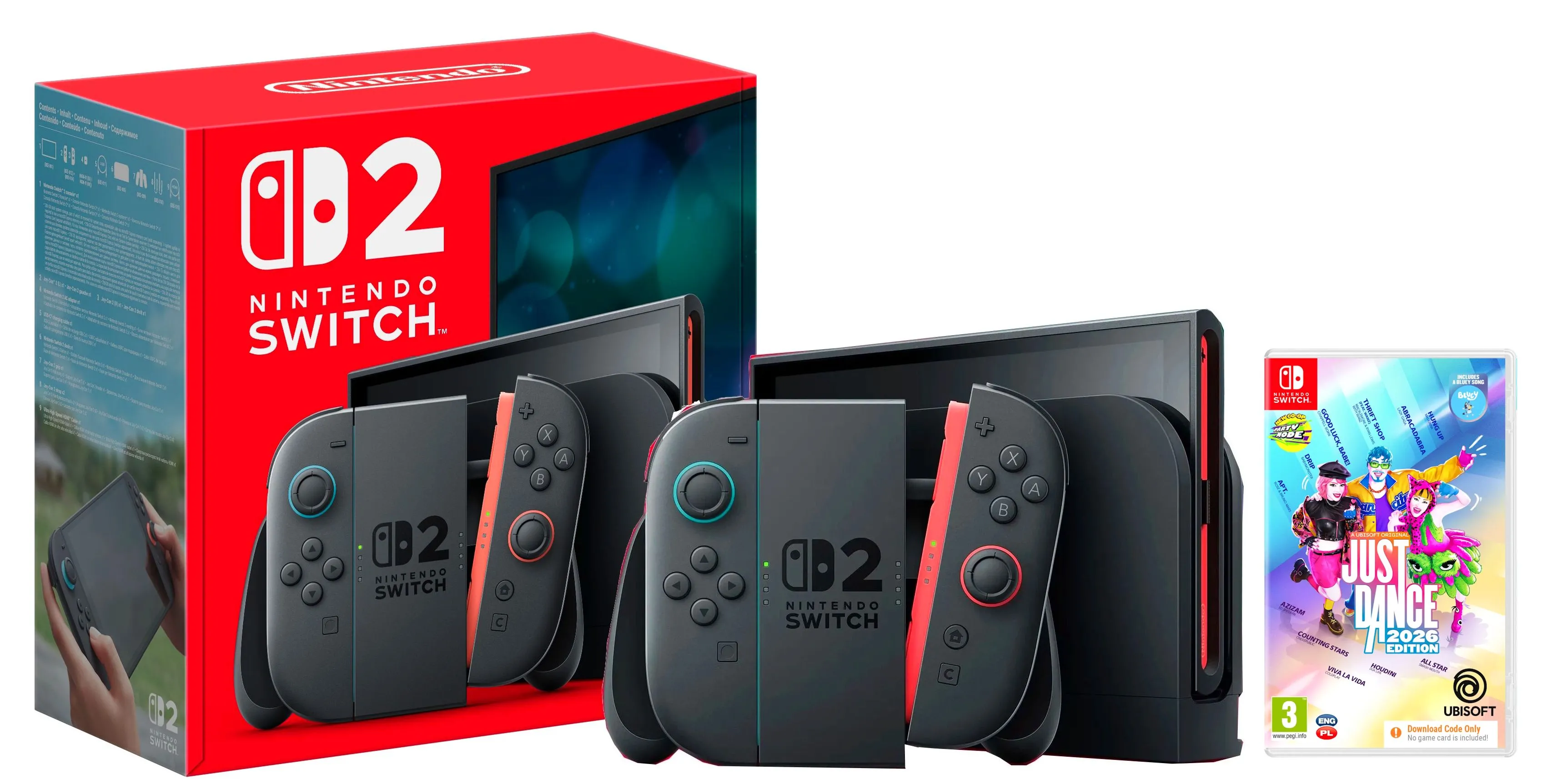 Konsola Nintendo Switch 2 Joy-Con Czarny + Just Dance 2026