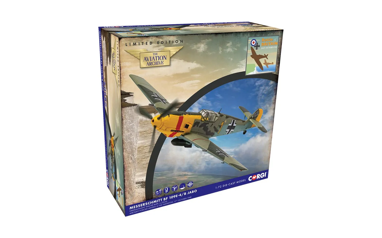 Model do sklejania Corgi Aviation Archive - Messerschmitt Bf 109E-4/B „Walter Rupp”