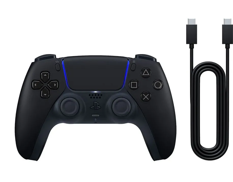 Pad Sony DualSense do PS5, PC Bezprzewodowy Nocna czerń w zestawie z przewodem USB do komputera PC