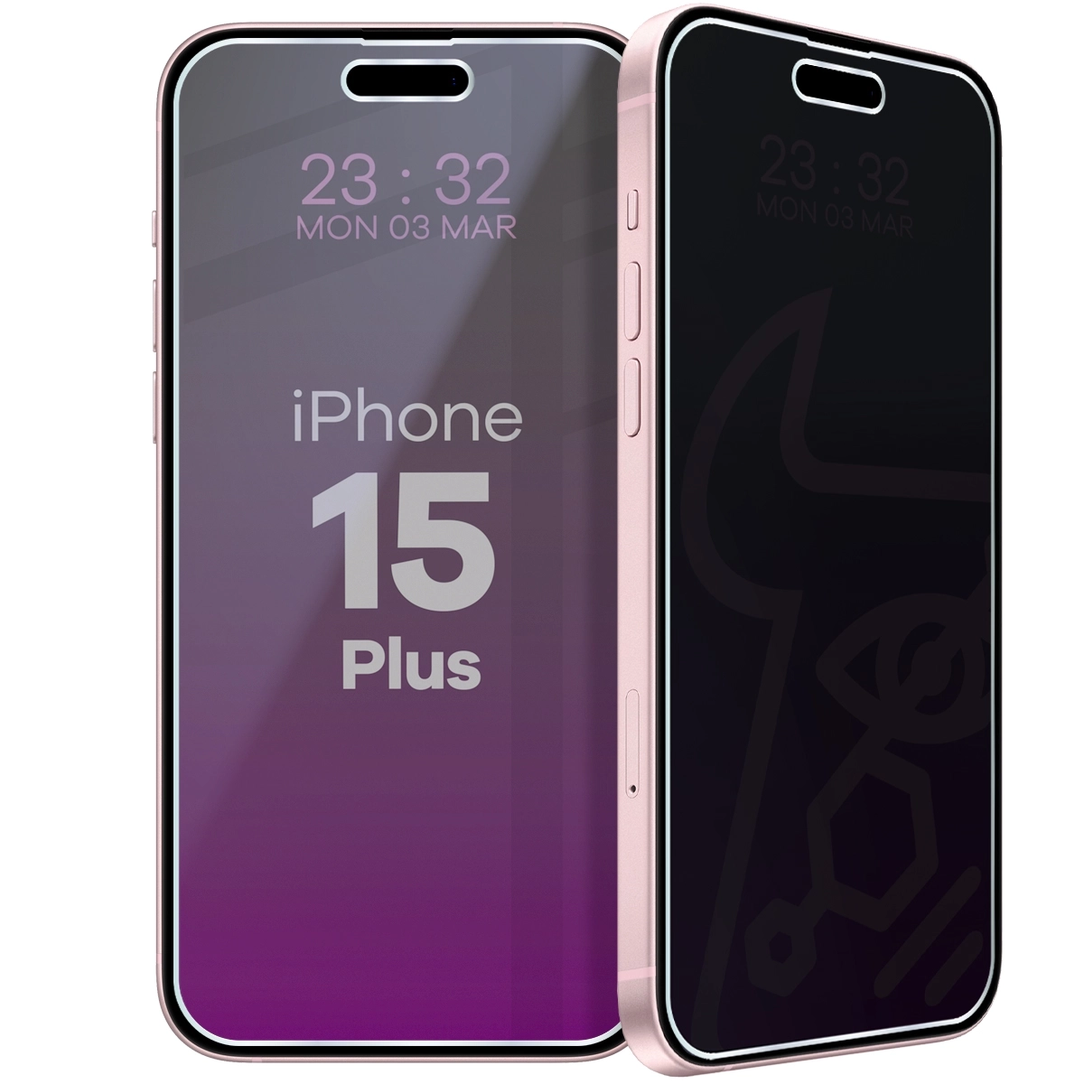 Szkło hybrydowe Bizon prywatyzujące Glass Mule Shadow do iPhone 15 Plus