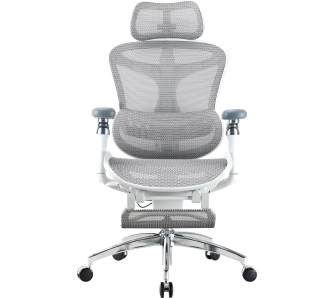 Fotel Sihoo Doro C300 PRO z podnózkiem Biurowy do 150kg Tkanina Biały