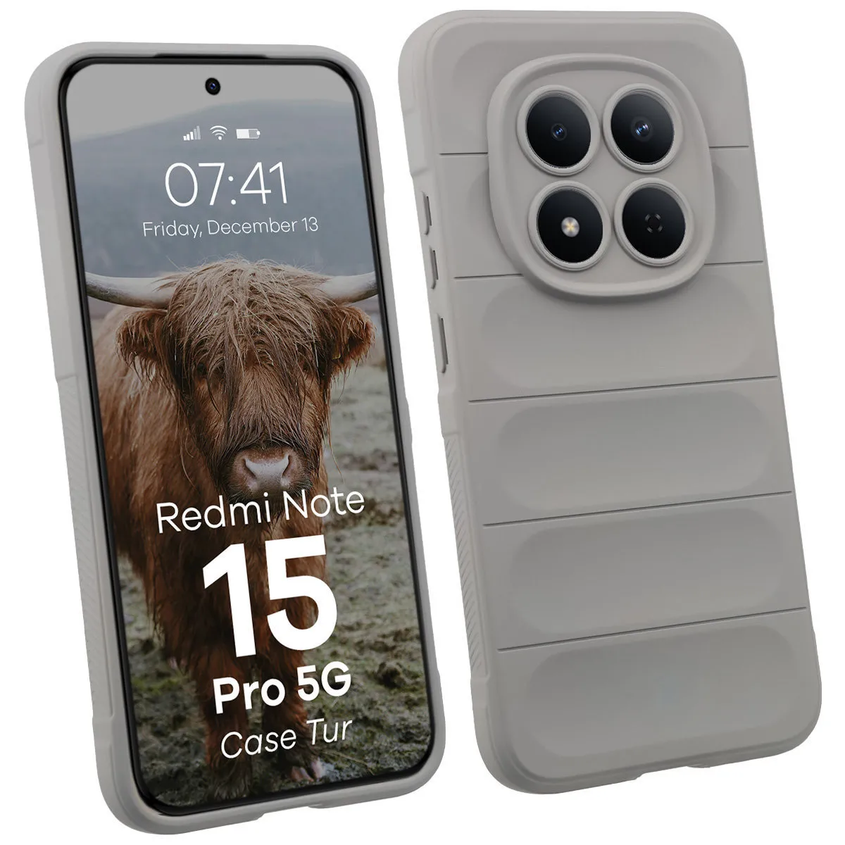 Etui Bizon Tur do Xiaomi Redmi Note 15 Pro 5G Jasnoszary