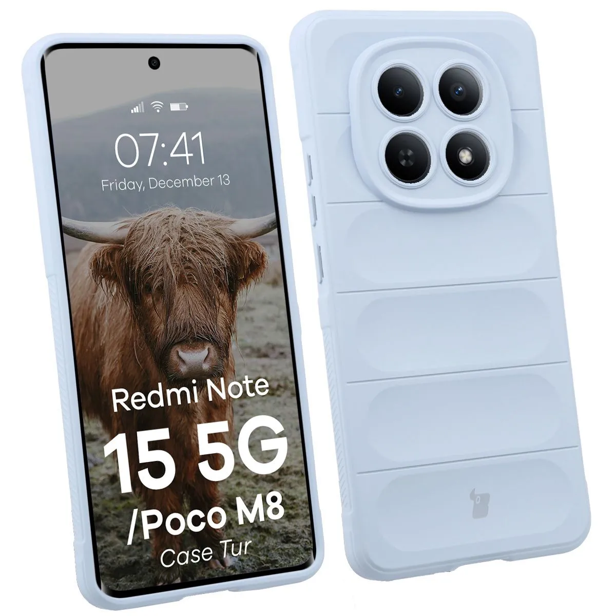 Etui Bizon Tur do Xiaomi Redmi Note 15 5G / Xiaomi POCO M8 5G Jasnoniebieski
