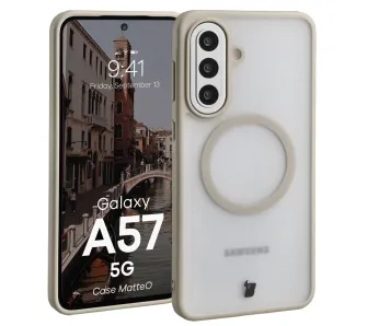 Etui Bizon MatteO do Galaxy A57 5G Beżowy