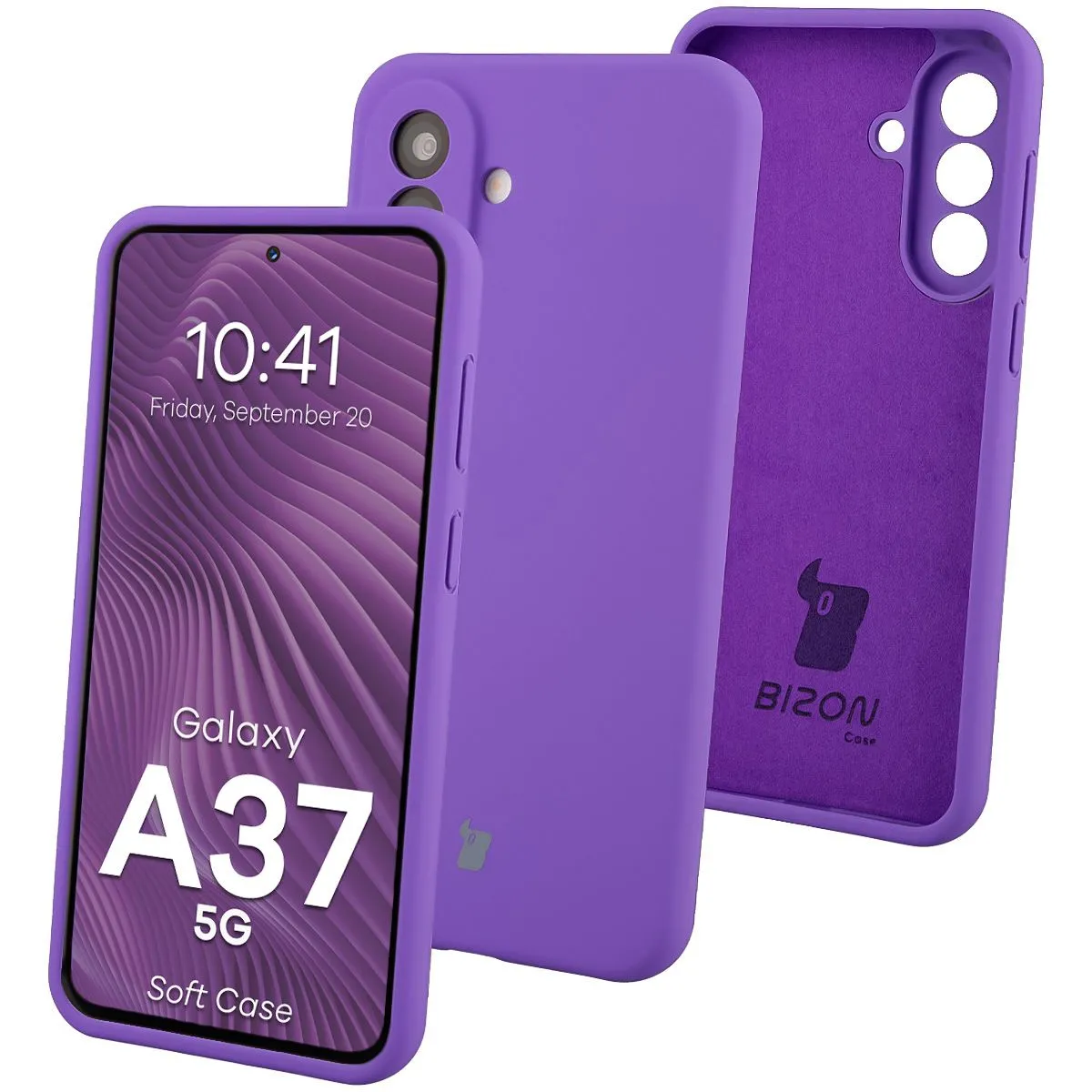 Etui Bizon Soft do Galaxy A37 5G Fioletowy