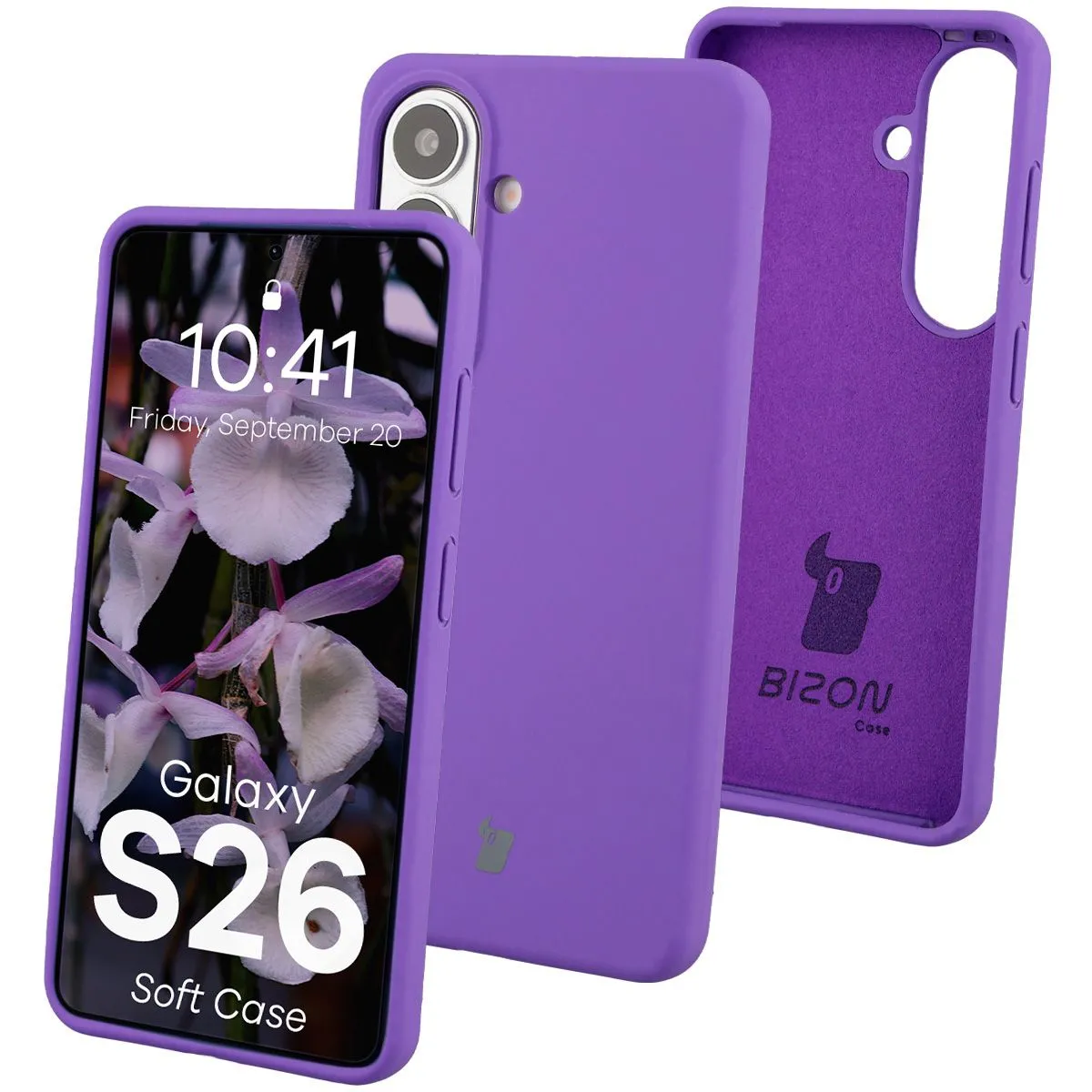 Etui Bizon Soft do Galaxy S26 Fioletowy
