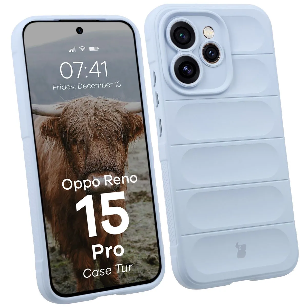 Etui Bizon Tur do Oppo Reno 15 Pro Jasnoniebieski