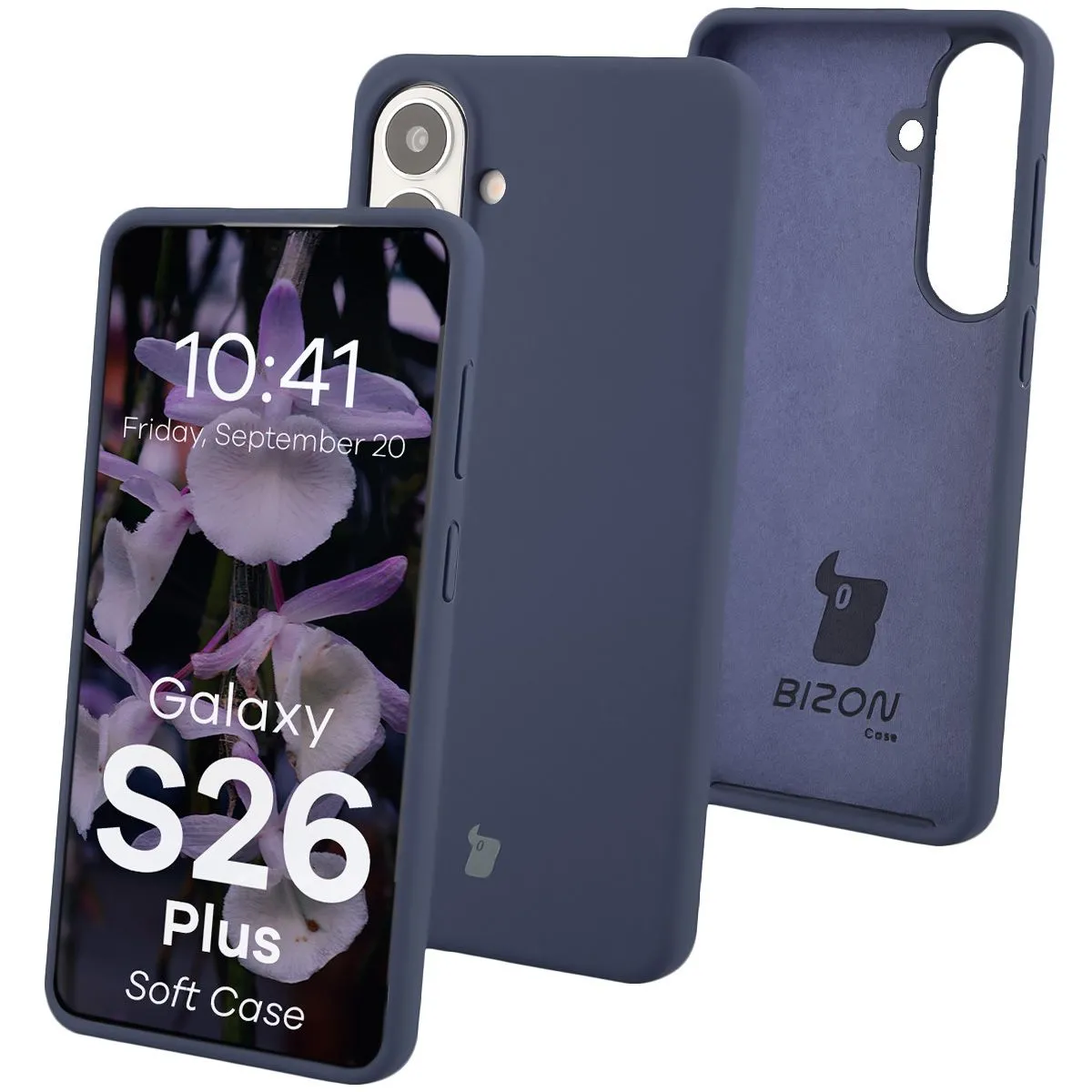 Etui Bizon Soft do Galaxy S26 Plus Granatowy