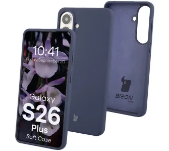 Etui Bizon Soft do Galaxy S26 Plus Granatowy