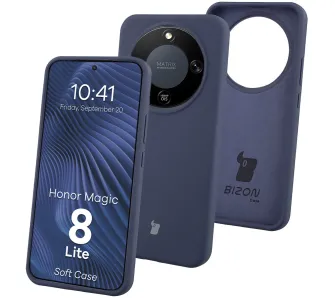 Etui Bizon Soft do Honor Magic8 Lite Granatowy