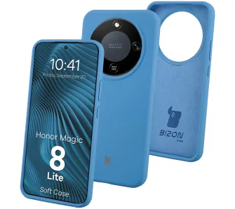 Etui Bizon Soft do Honor Magic8 Lite Niebieski