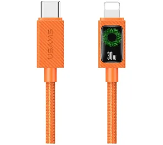 Kabel USAMS SJ774 USB-C do Lightning 1,2m Pomarańczowy