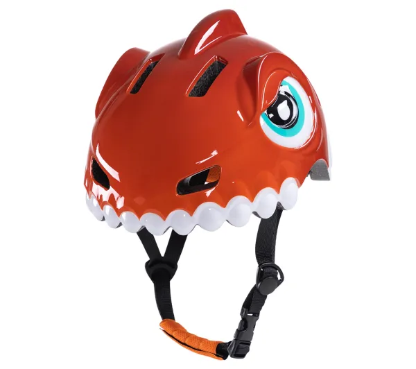 Kask rowerowy WOZINSKY Dinozaur HT-62C Czerwony dla Dzieci (rozmiar S)