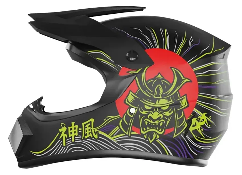 Kask Kamikaze AKC207 Tokyo Drift M Czarno-czerwony