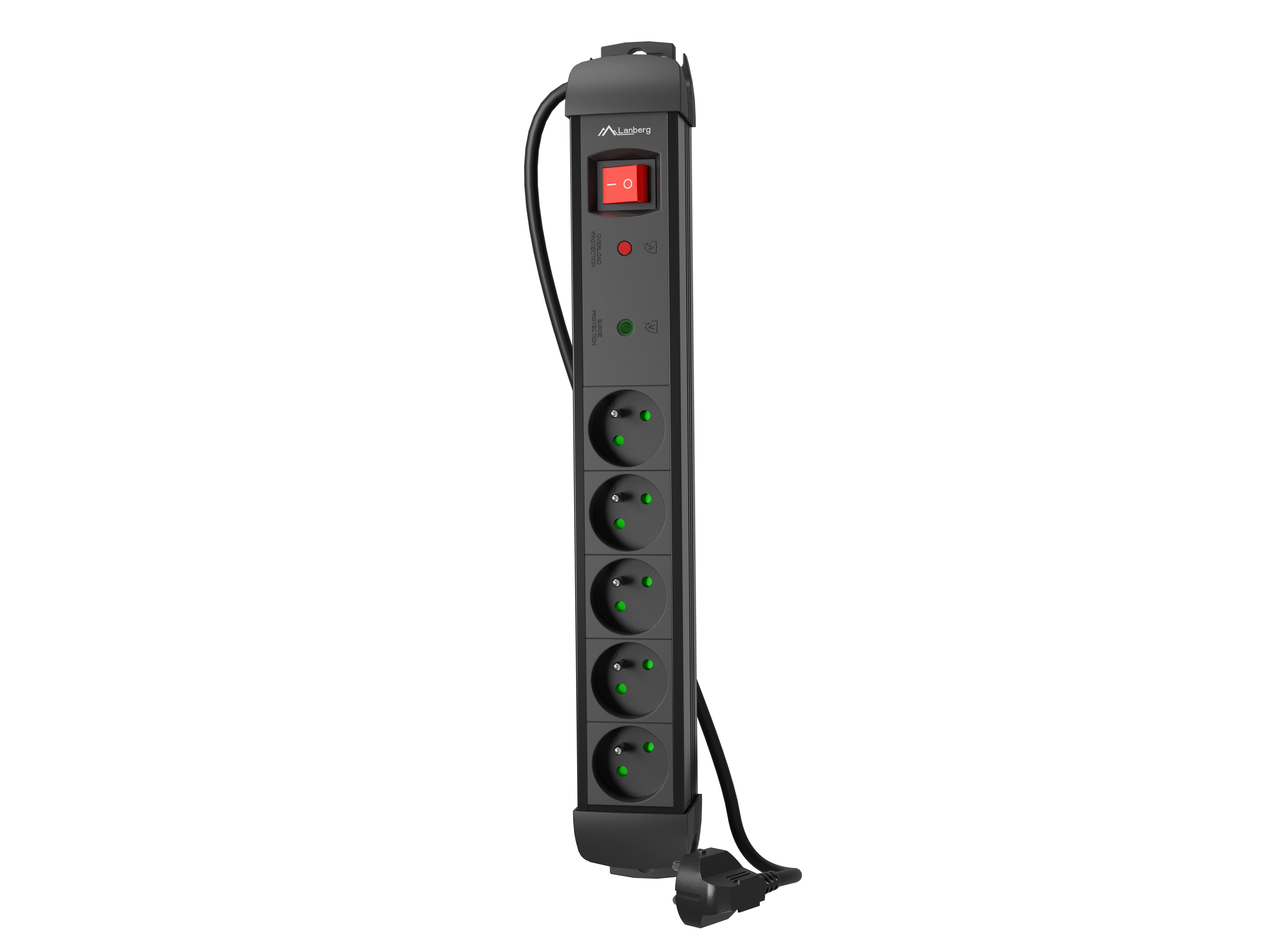 Listwa Lanberg SP1-05E-0500-BK 5 gniazd 5m Czarny
