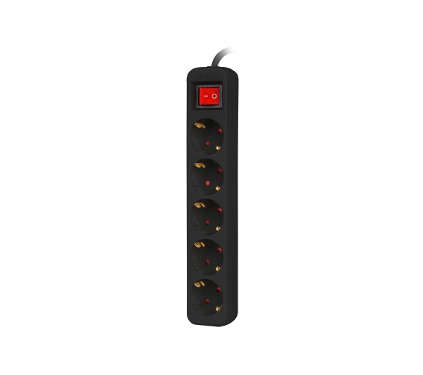 Lanberg PS1-05F-0300-BK 5 gniazd 3m Czarny