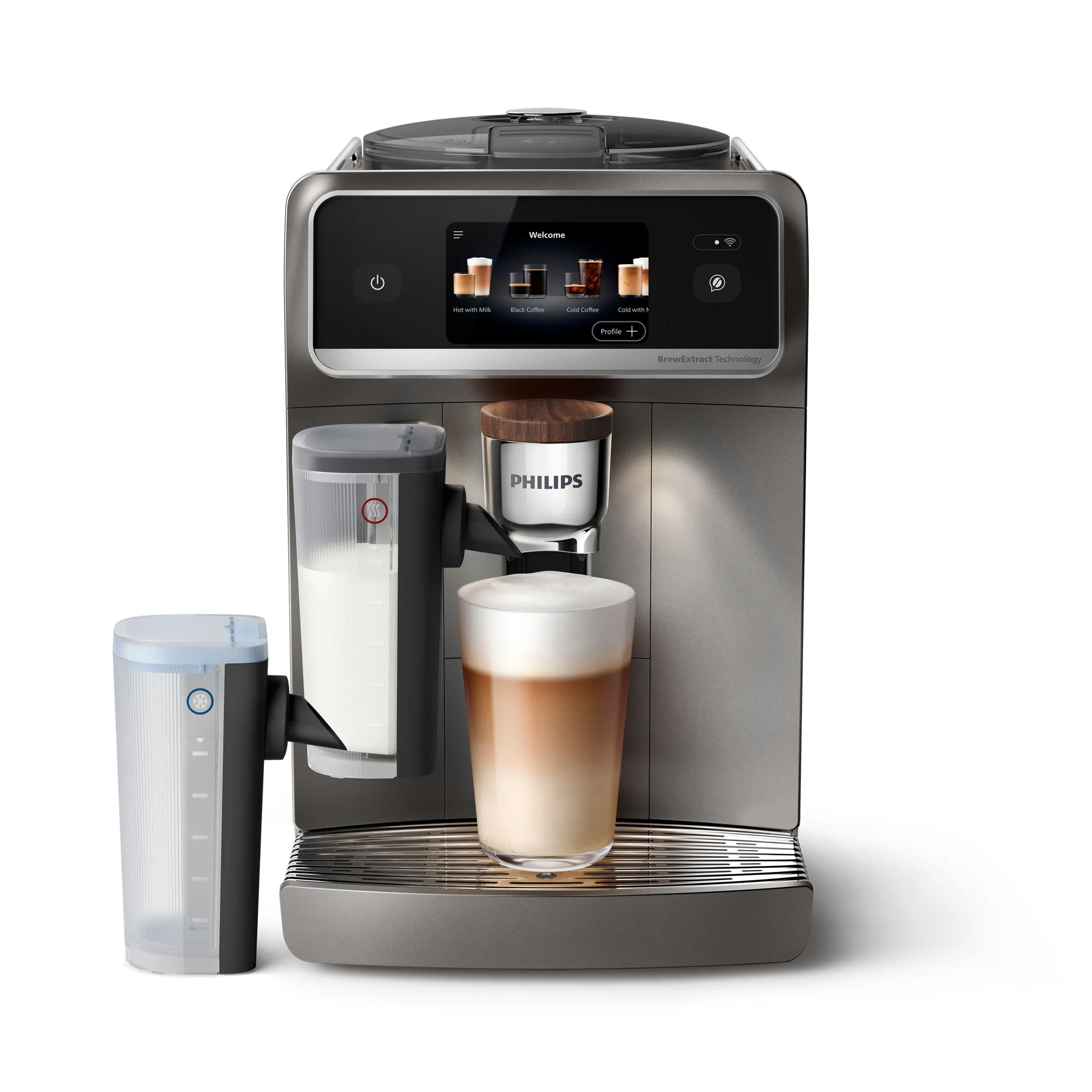 Ekspres Philips 8000 LatteGo Pro Café Aromis EP8757/92 Kawa na zimno Szerokość 25,1cm