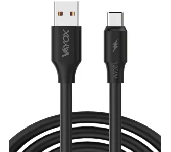 Kabel Vayox VA0121 Fast line USB-A do USB-C 120W 1m Czarny