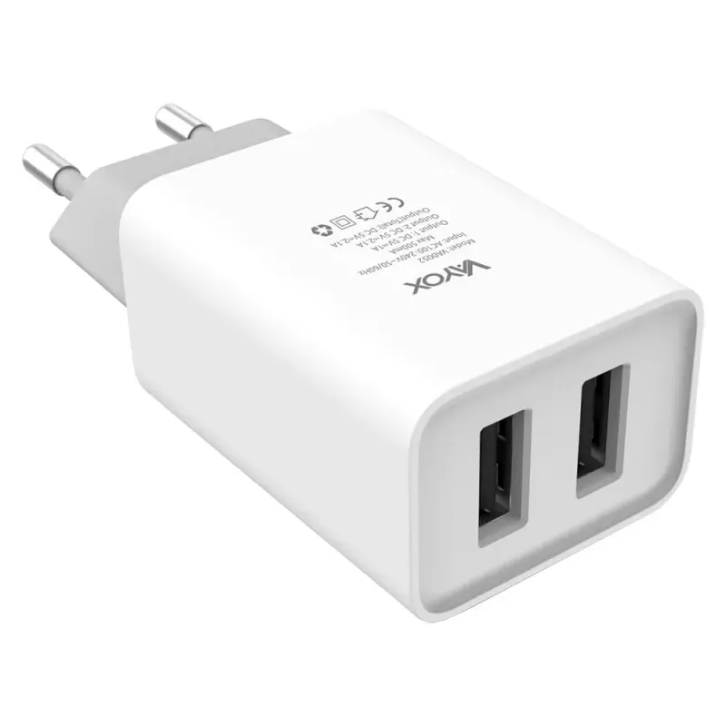 Ładowarka sieciowa Vayox VA0052 2x USB 2.1A Biały