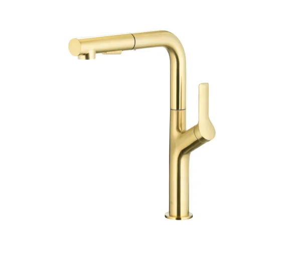 Baterie kuchenne - KFA Armatura Duero Design 6623-220-39 Jasny złoty Stal Szlachetna