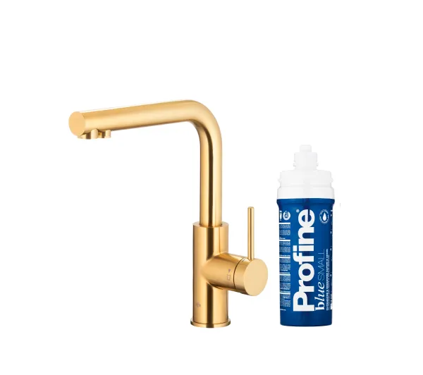 Baterie kuchenne - KFA Armatura Duero Pure Basic 6623-913-39 Jasne złoto Stal szlachetna