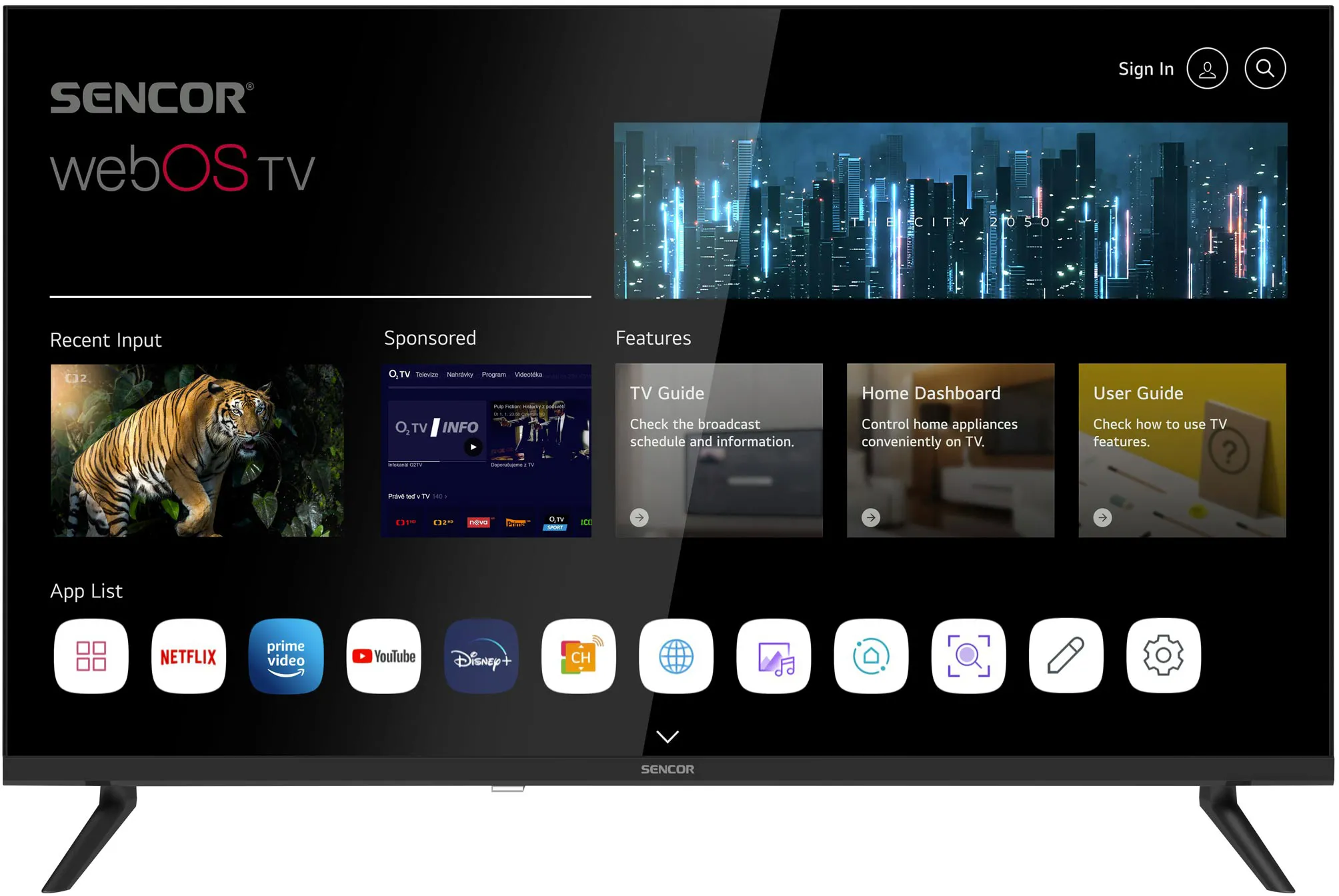 Telewizor Sencor SLE 32S803B 32" HD Ready webOS Smart TV DVB-T2